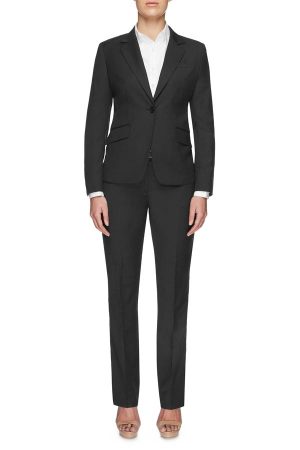 Super 120s Pure Merino Wool Jacket - Charcoal Pattern Plain