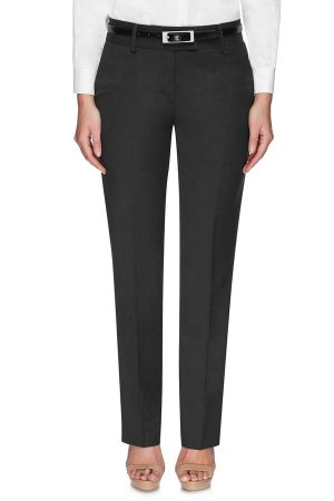 Super 120s Pure Merino Wool Trousers - Charcoal Pattern Plain