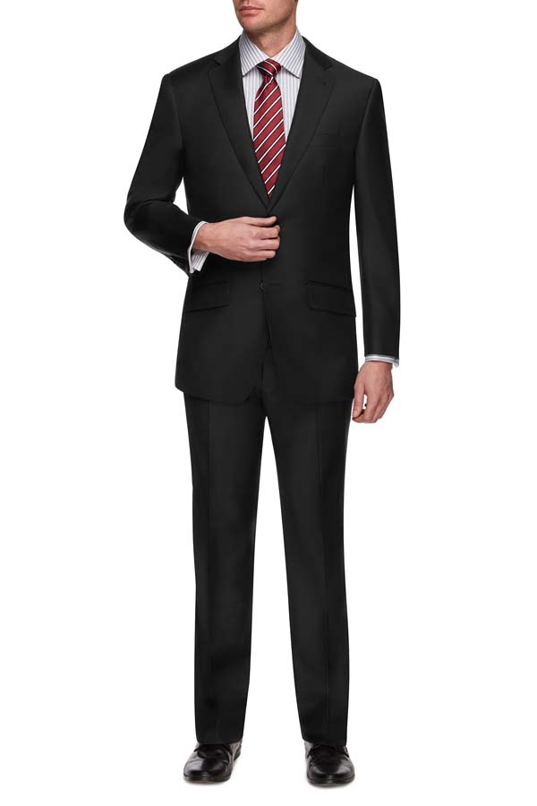 Roman Daniels | 1 trouser suit. Superfine Merino Wool. Plain Black Roman Daniels | 1 trouser suit. Superfine Merino Wool. Plain Black