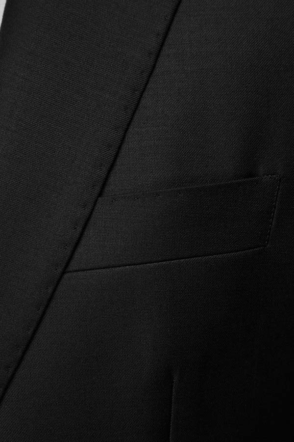 Roman Daniels | 1 trouser suit. Superfine Merino Wool. Plain Black Roman Daniels | 1 trouser suit. Superfine Merino Wool. Plain Black