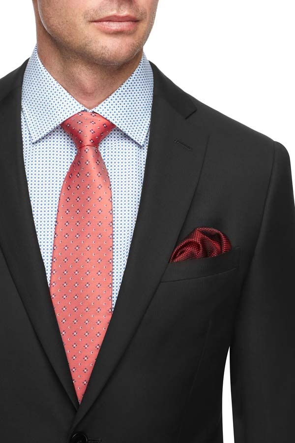 Roman Daniels | Pure Wool Suit. Slim Fit. Black Textured Roman Daniels | Pure Wool Suit. Slim Fit. Black Textured