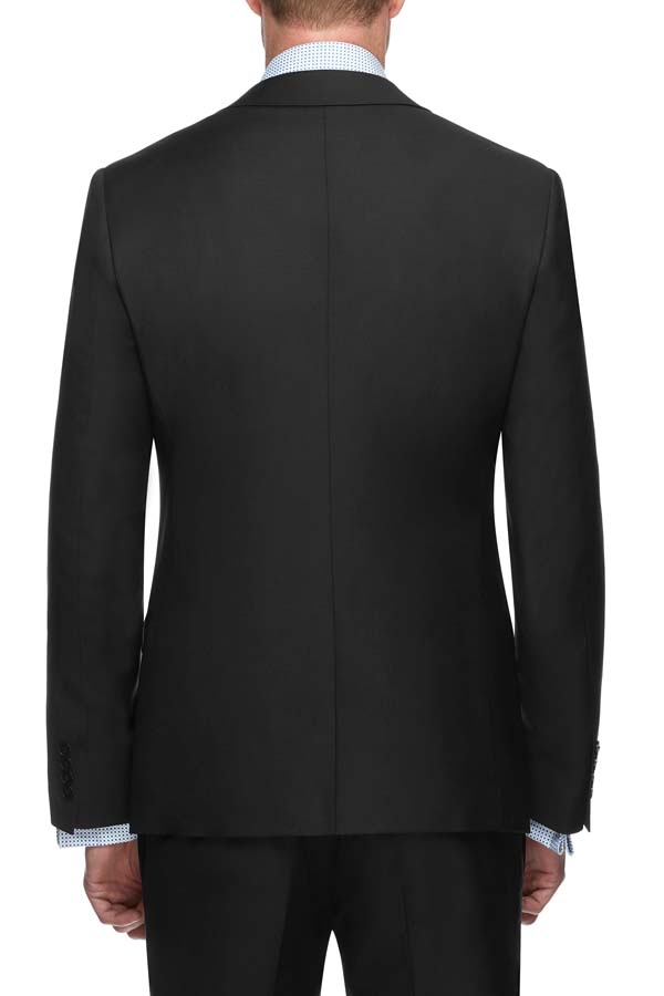 Roman Daniels | Pure Wool Suit. Slim Fit. Black Textured Roman Daniels | Pure Wool Suit. Slim Fit. Black Textured