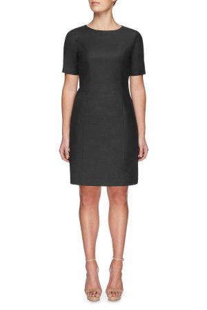 Super 120s Pure Merino Wool Dress - Charcoal Marle