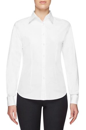 Fitted Long Sleeve Shirt - French Cuff White