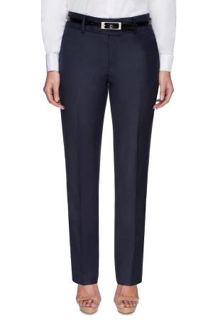 Super 120s Pure Merino Wool Trousers - Gun Metal Blue