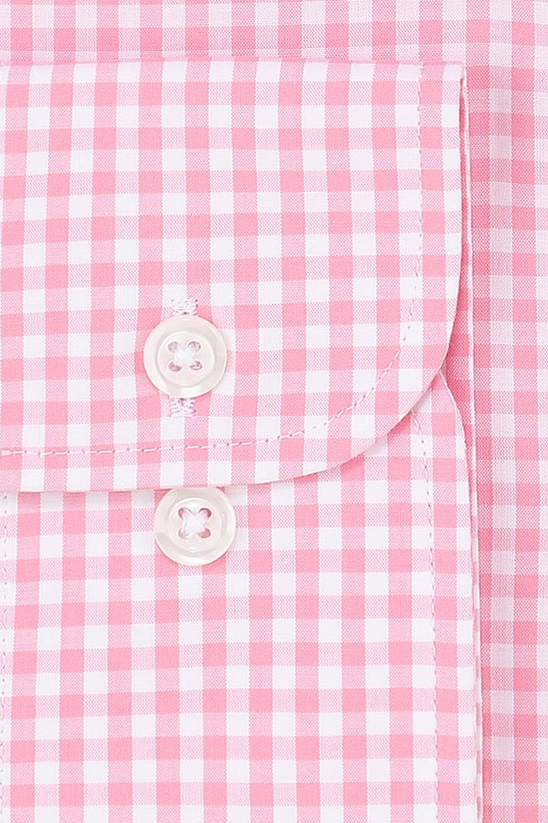 Roman Daniels | Pink Check, Extra Slim Fit, Button Cuff shirt Roman Daniels | Pink Check, Extra Slim Fit, Button Cuff shirt