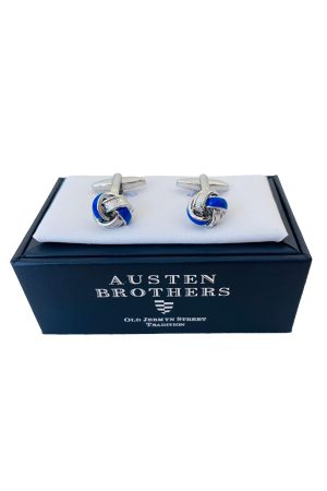 Stainless Steel Blue Knot Cufflink