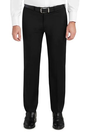 Black Wool Lycra Trousers
